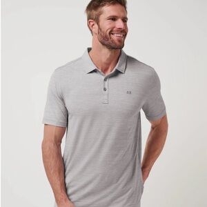 Travis Mathew Gray Golf Polo Shirt